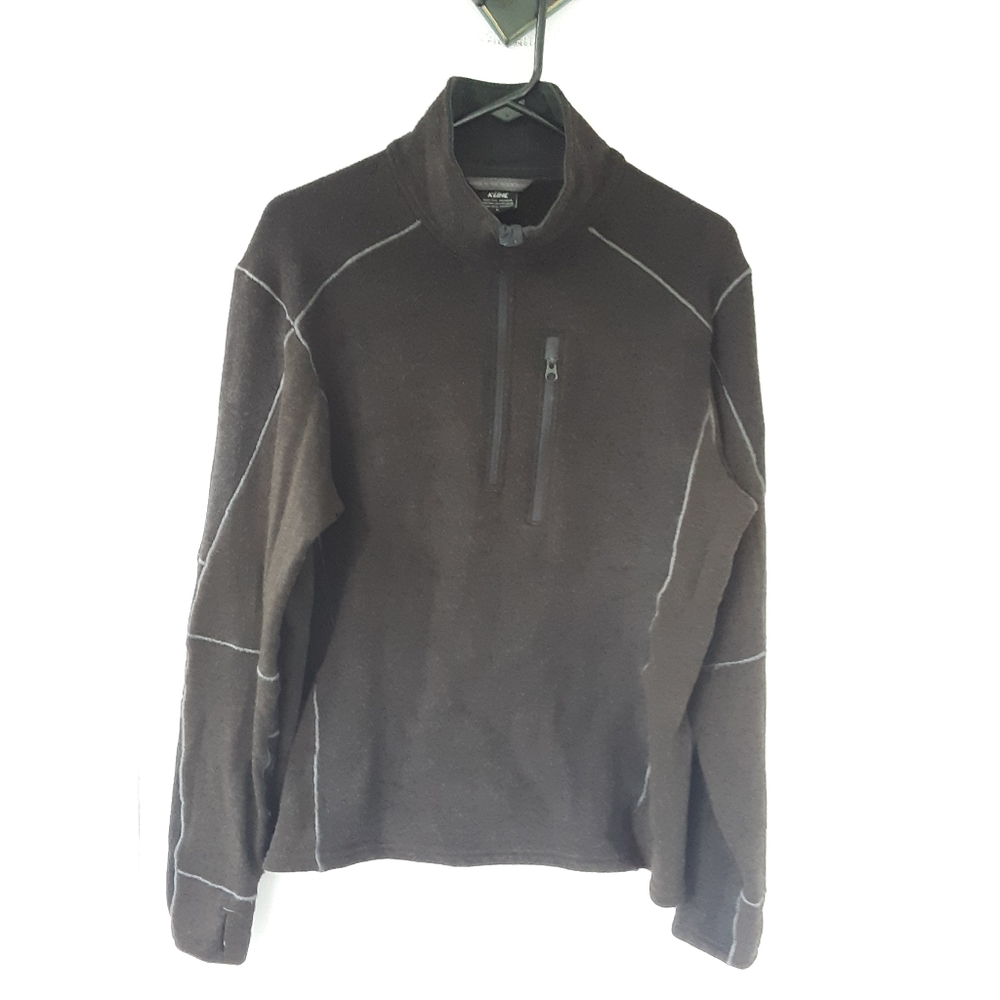 Kuhl Womens 1/4 zip pullover jacket black gray Size Large